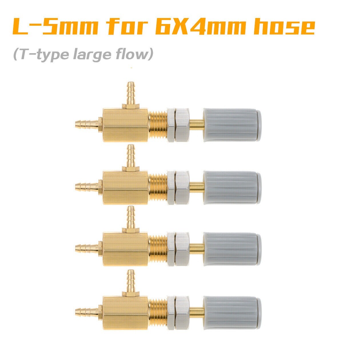 4Pcs/6Pcs Dental Regulator Control Water Valve T-Shape 5mm for Dental Chair