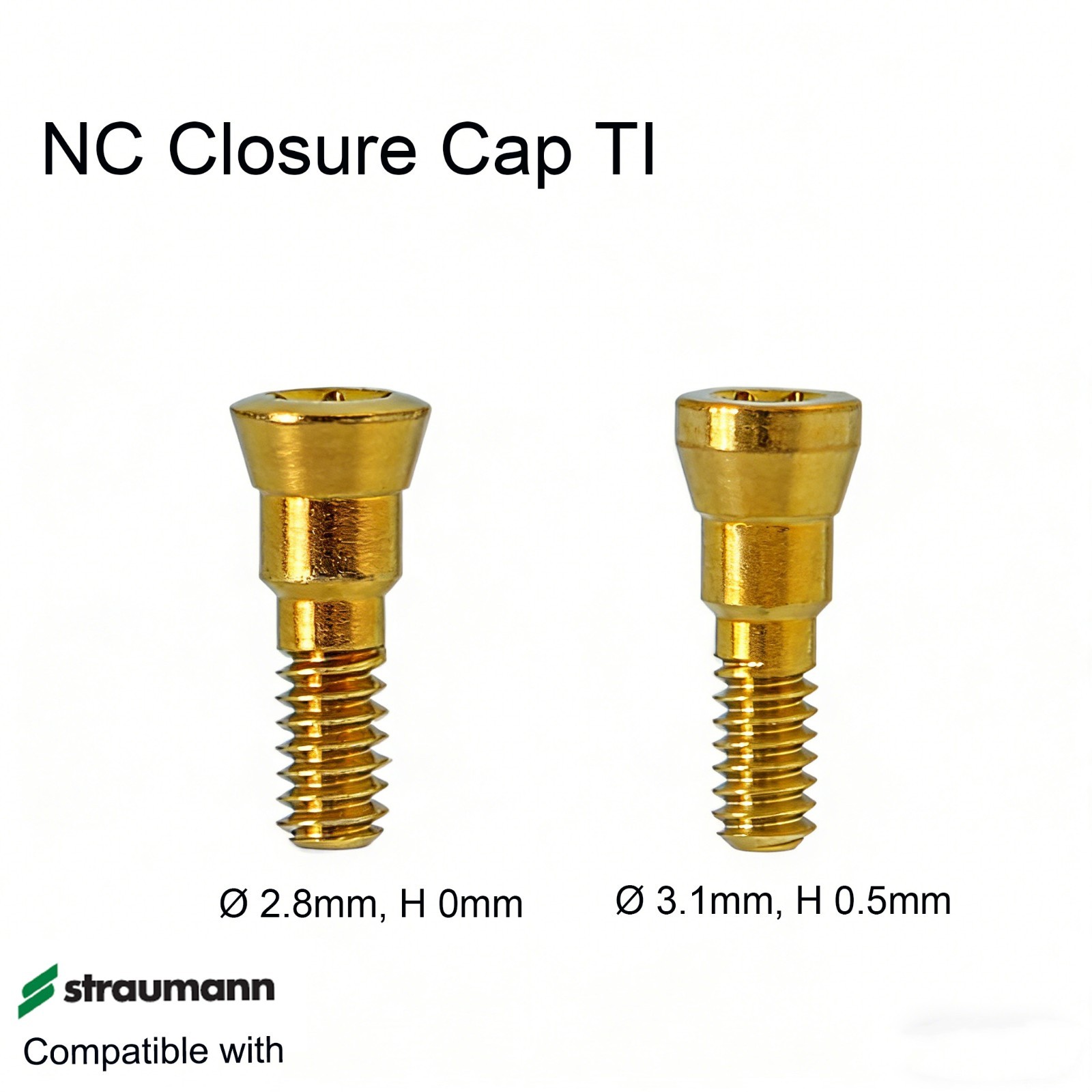 5pcs Dental Healing Abutment NC/RC Healing Closure Caps For Straumann ITI BL/BLT