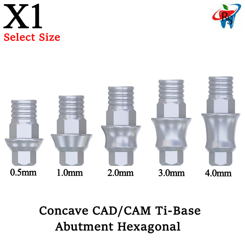 1pcs Dental Ti-Base Concave CAD/CAM Abutment Internal Hexagonal Prosthetic