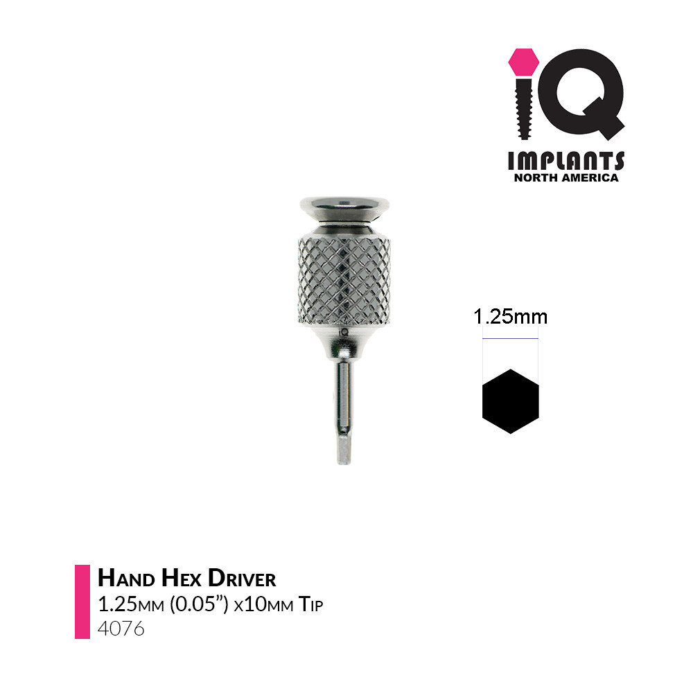 IQ USA Hand Hex Driver 1.25mm (0.05″) x10mm