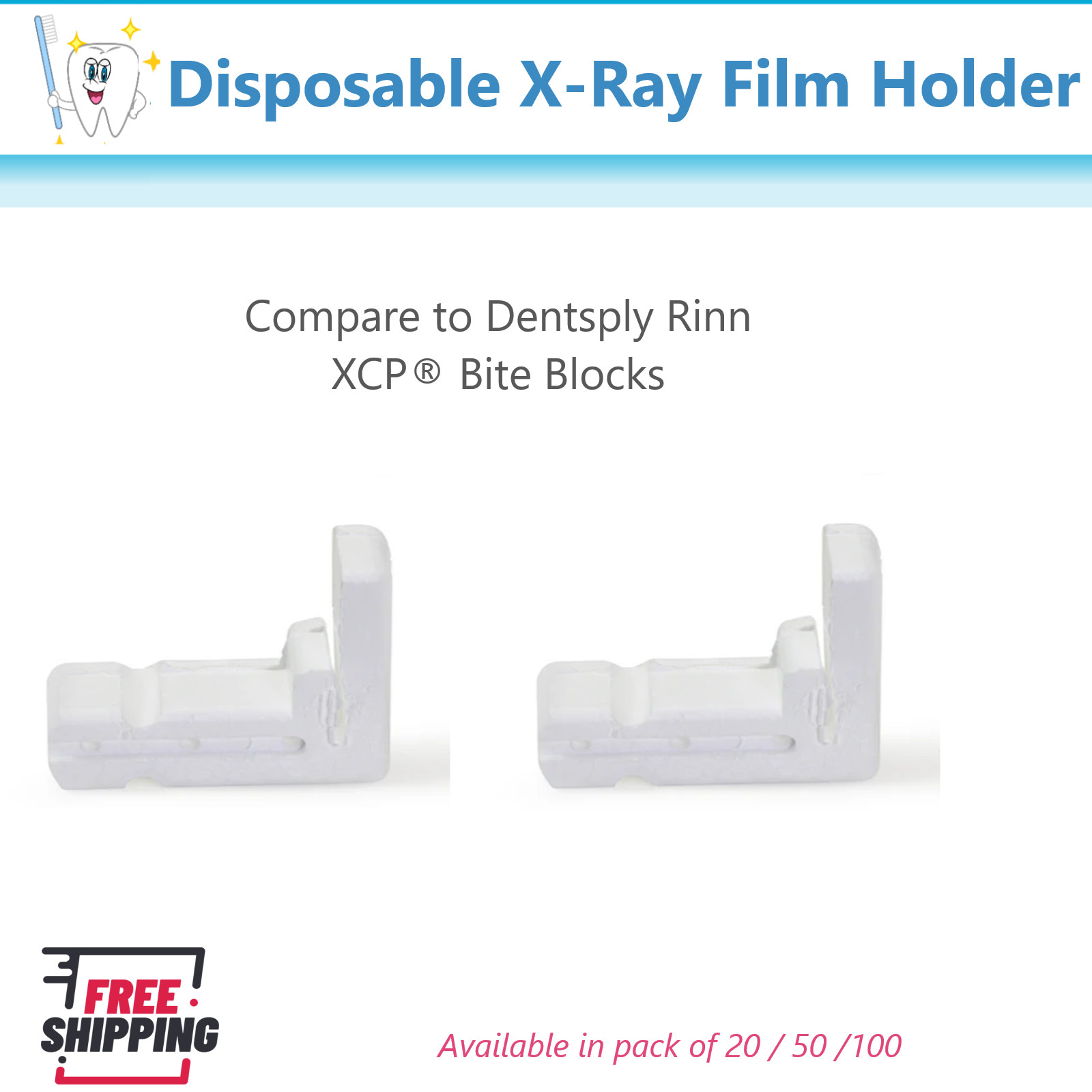 PropBlock Disposable Bite Block For Rinn’s XCP® System For film size 0 1 or 2