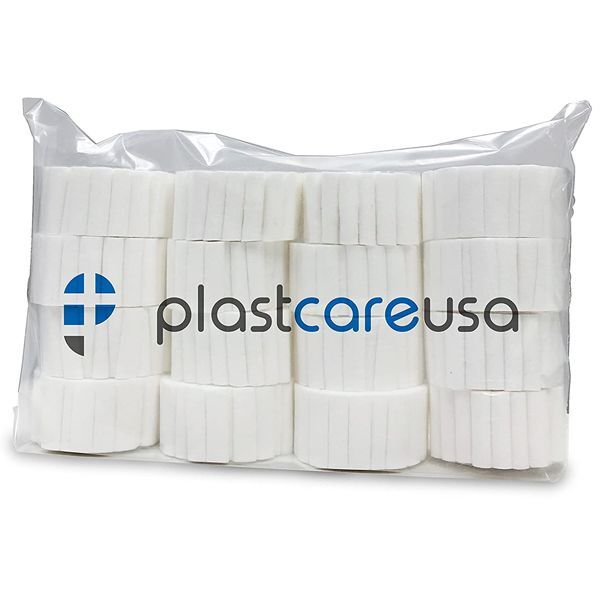 PlastcareUSA 1-1/2″ x 3/8″ #2 Medium Non-Woven Non-Sterile 100% Cotton Rolls