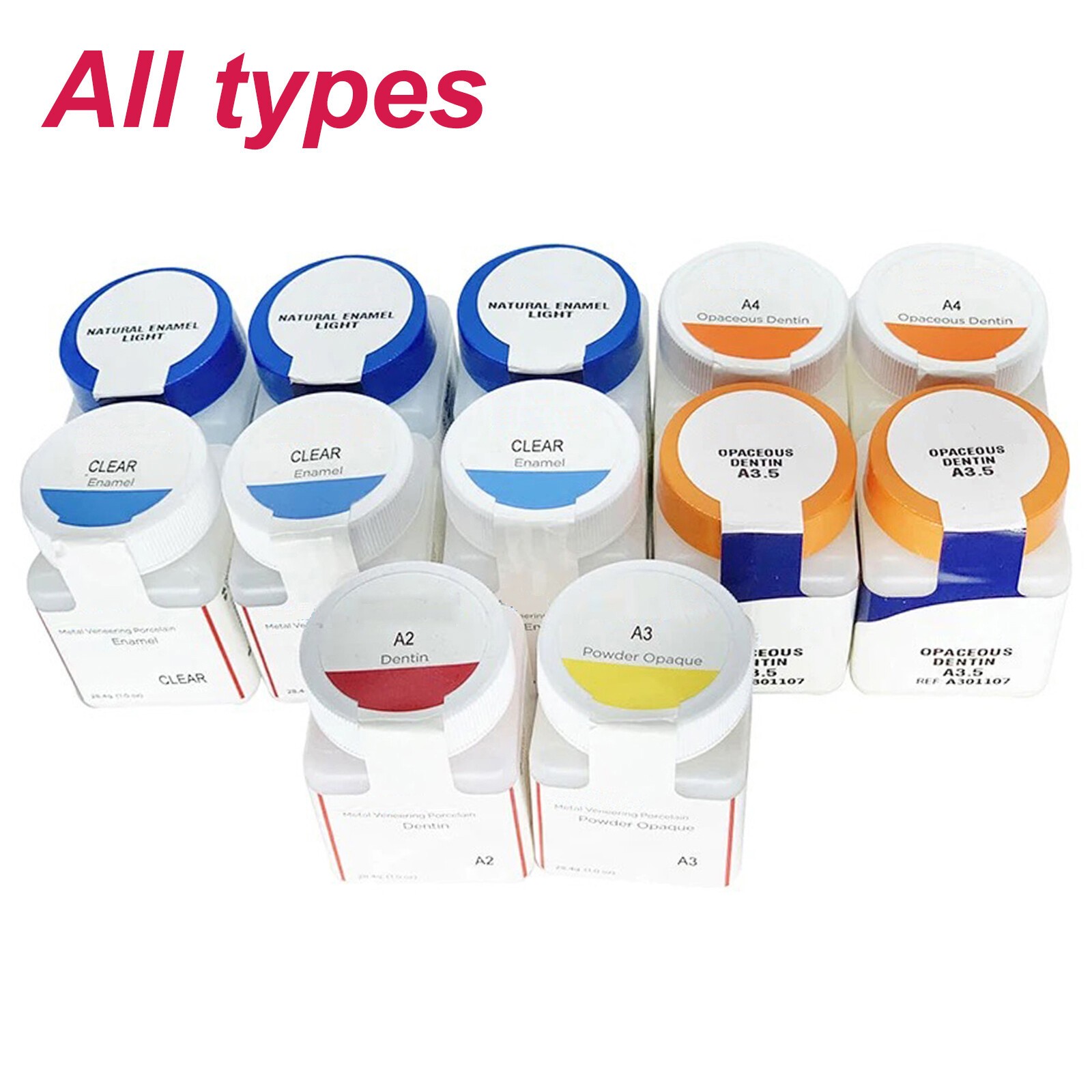 Dental Metal Veneering Porcelain Ceramco3 Porcelain 1 oz. All Shades