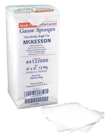 Medi-Pak Gauze Sponge Performance Cotton 12-Ply 4X4 In Sq – Pack of 200 2 PACK