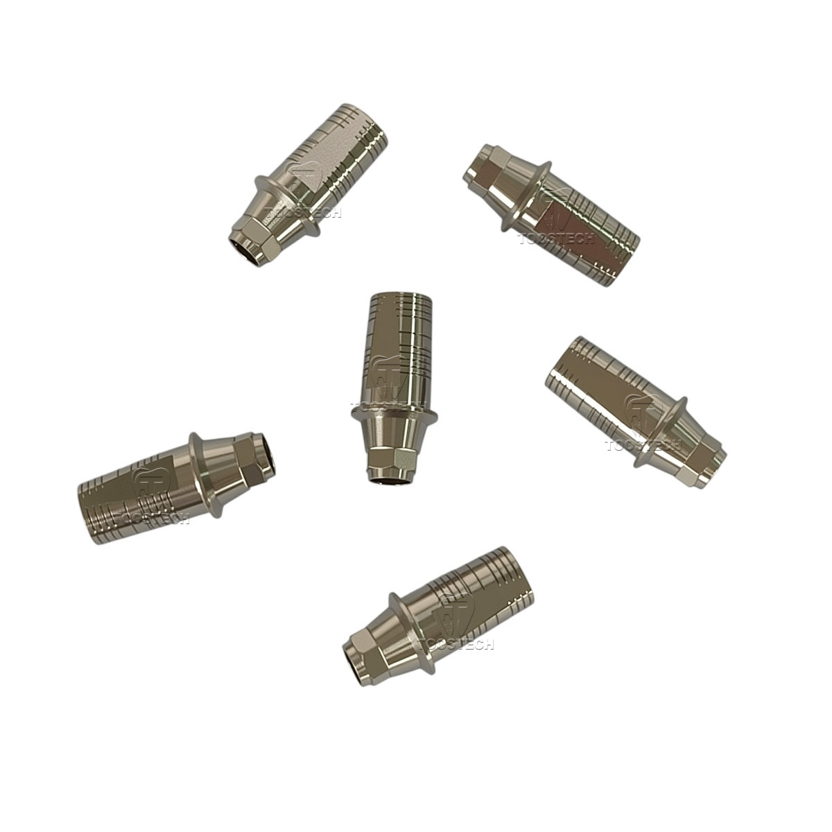 6pcs Ti base Tianium base CAD CAM ti-base compatible with DIO UF D4.5mm