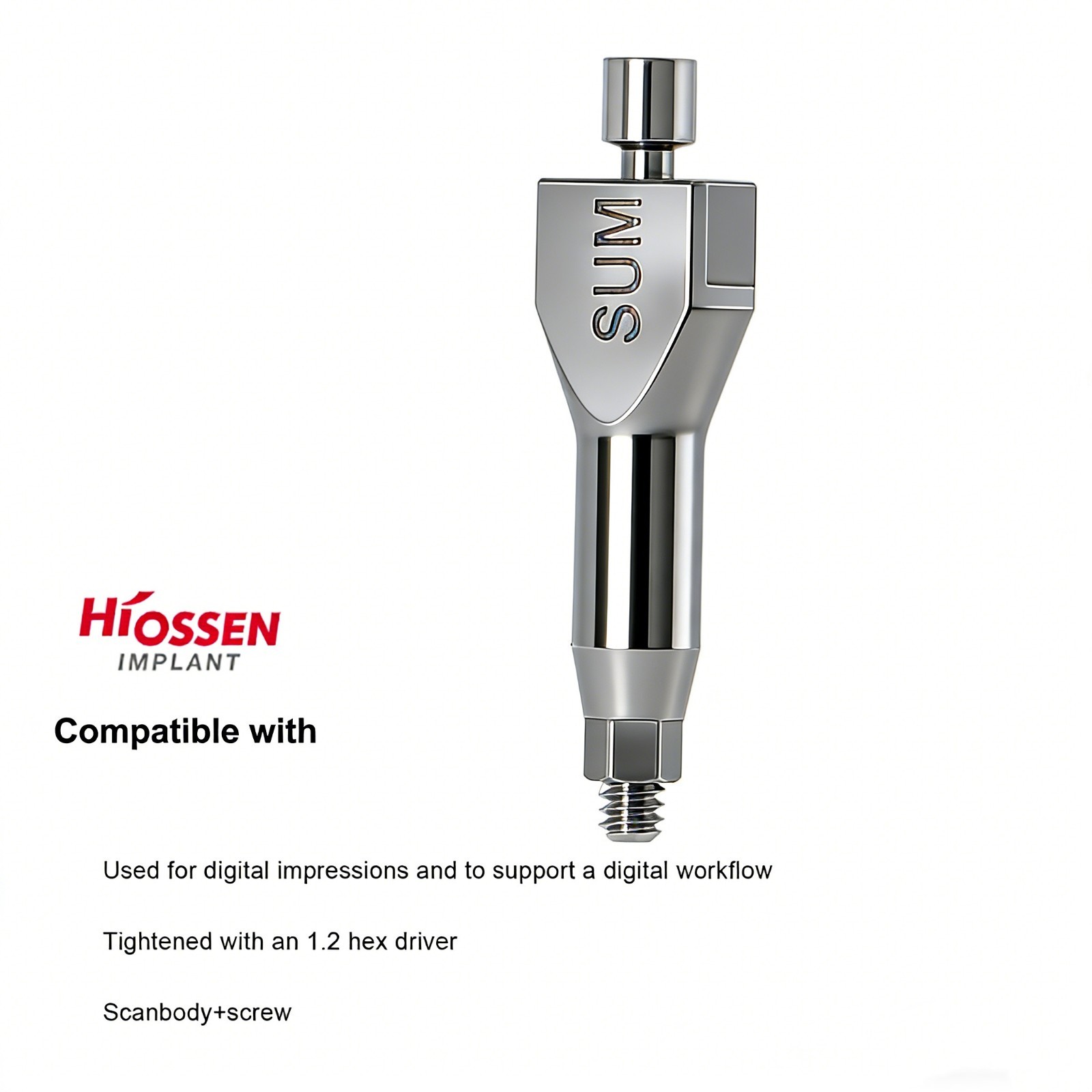 US New Implant Scan Bodies Dental CAD/CAM Digital library compatible Hiossen ET