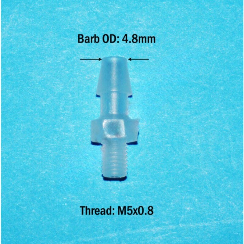 Inch In Plastic Metric Male Thread to Hose Barb Fitting Connector Tube Adapter