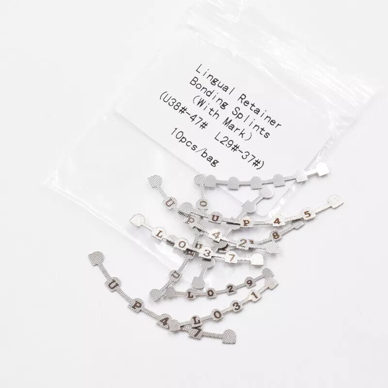 10Pcs/Pack Dental Bonding Splints Lingual Retainer upper:38#-47#,lower:29#-37#