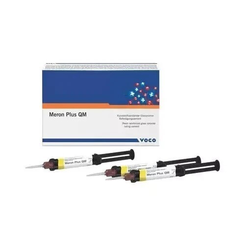 Voco Meron Plus QM Resin Reinforced Glass Ionomer Cement 8.5gm Syringe 3/Pk
