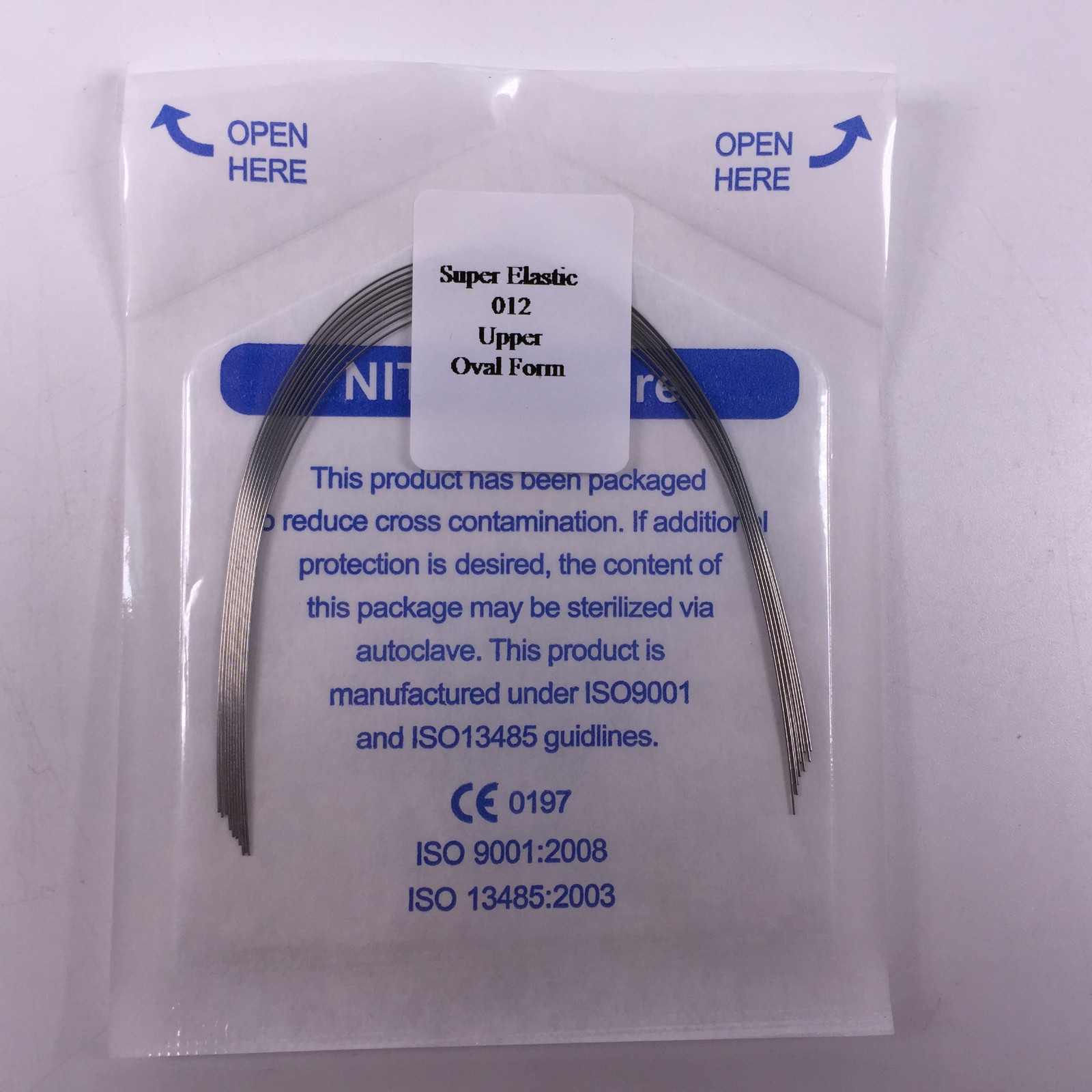 Dental Niti Super Elastic Arch Wires Round Orthodontic Oval Ovoid 012-020 Up/Lo