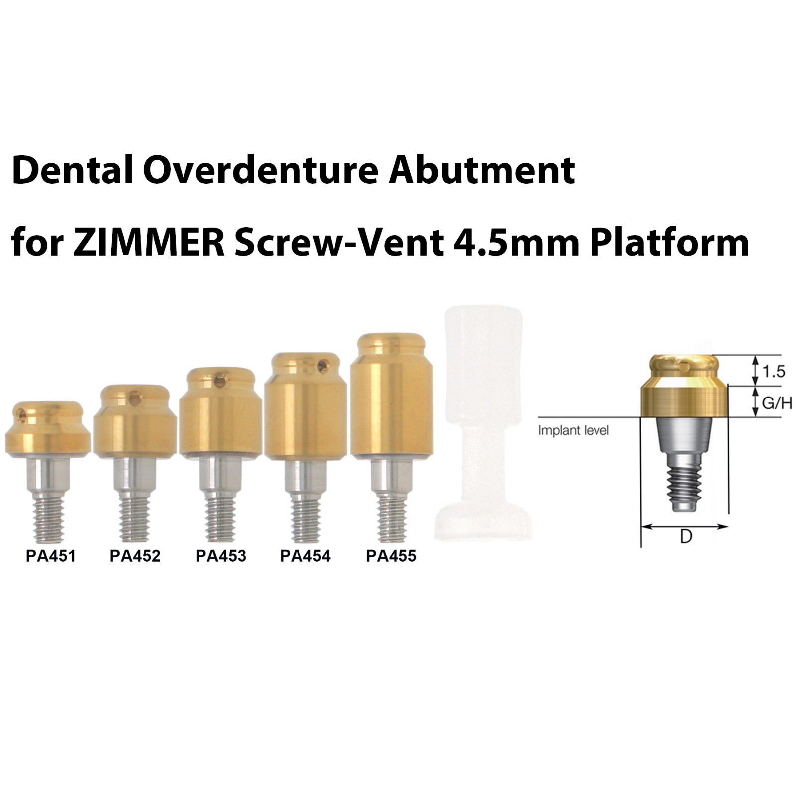 For Hiossen Osstem/Nobel Active/Zimmer/MIS Dental Locator Attachment Abutment