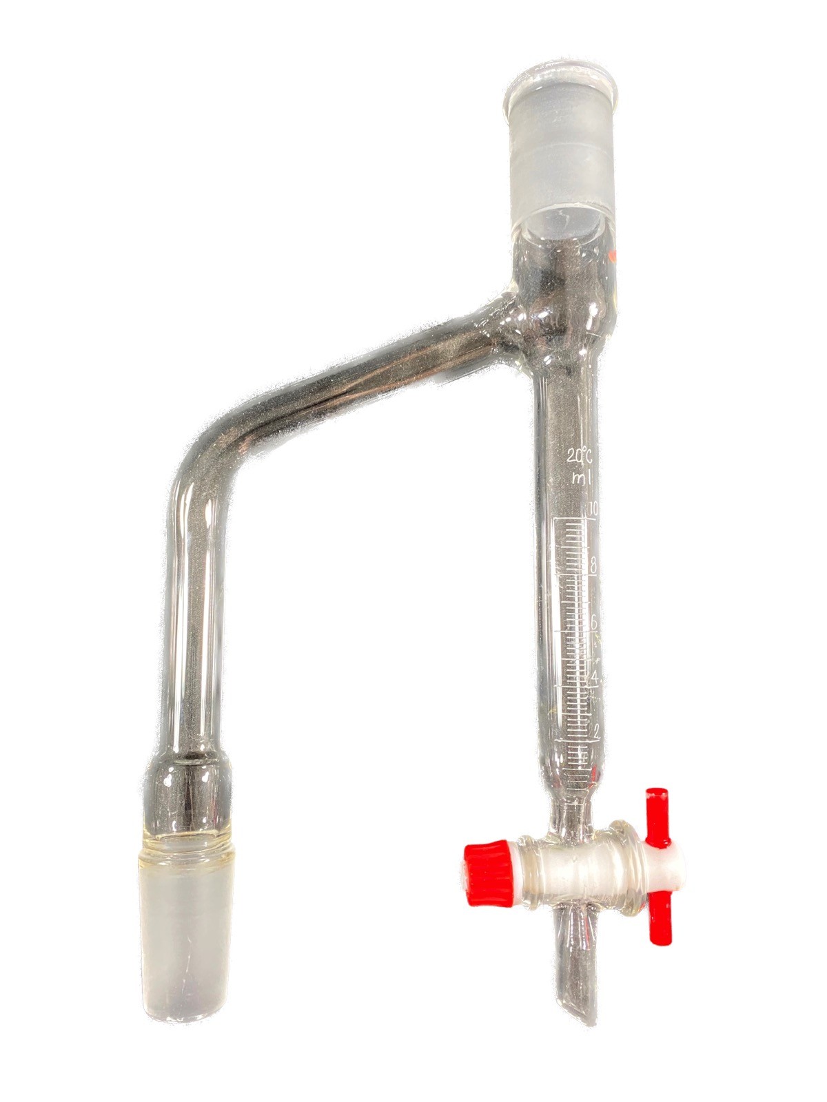 Laboratory Glass 10mL Stopcock 24/40 Barrett Moisture Test Receiver