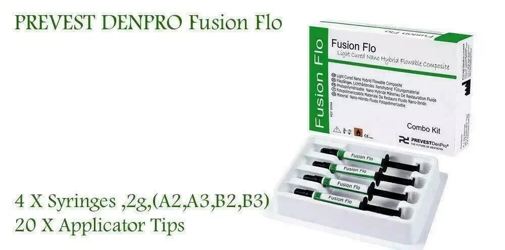 Prevest Denpro Light Cured Nano Flow able Dental Composite Fusion Flo Kit