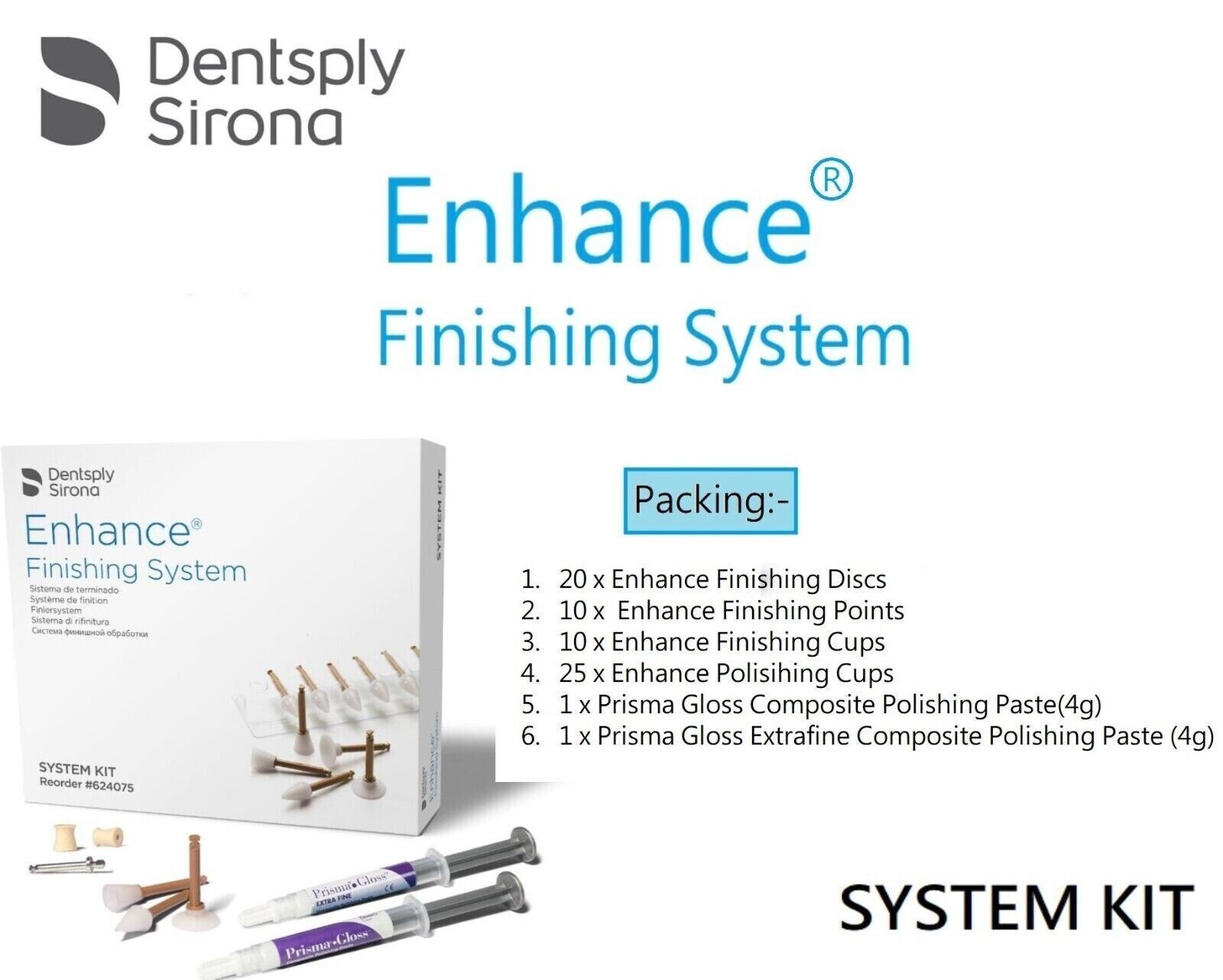 Dentsply Dental Enhance Composite Finishing & Polishing System Kit