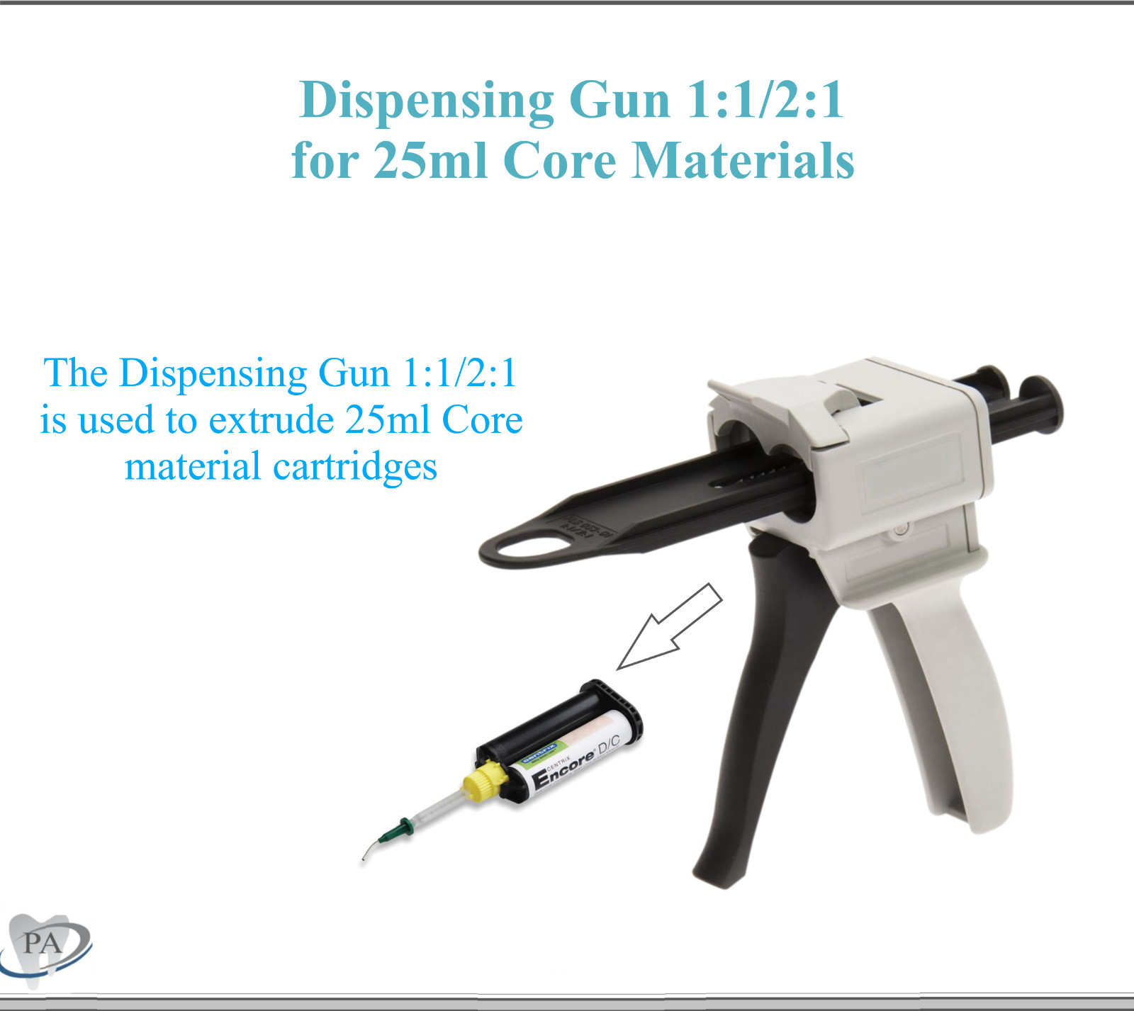 Dental Gun Dispenser Gun For VPS, C&B, Core Material Compule Dispenser, Automix