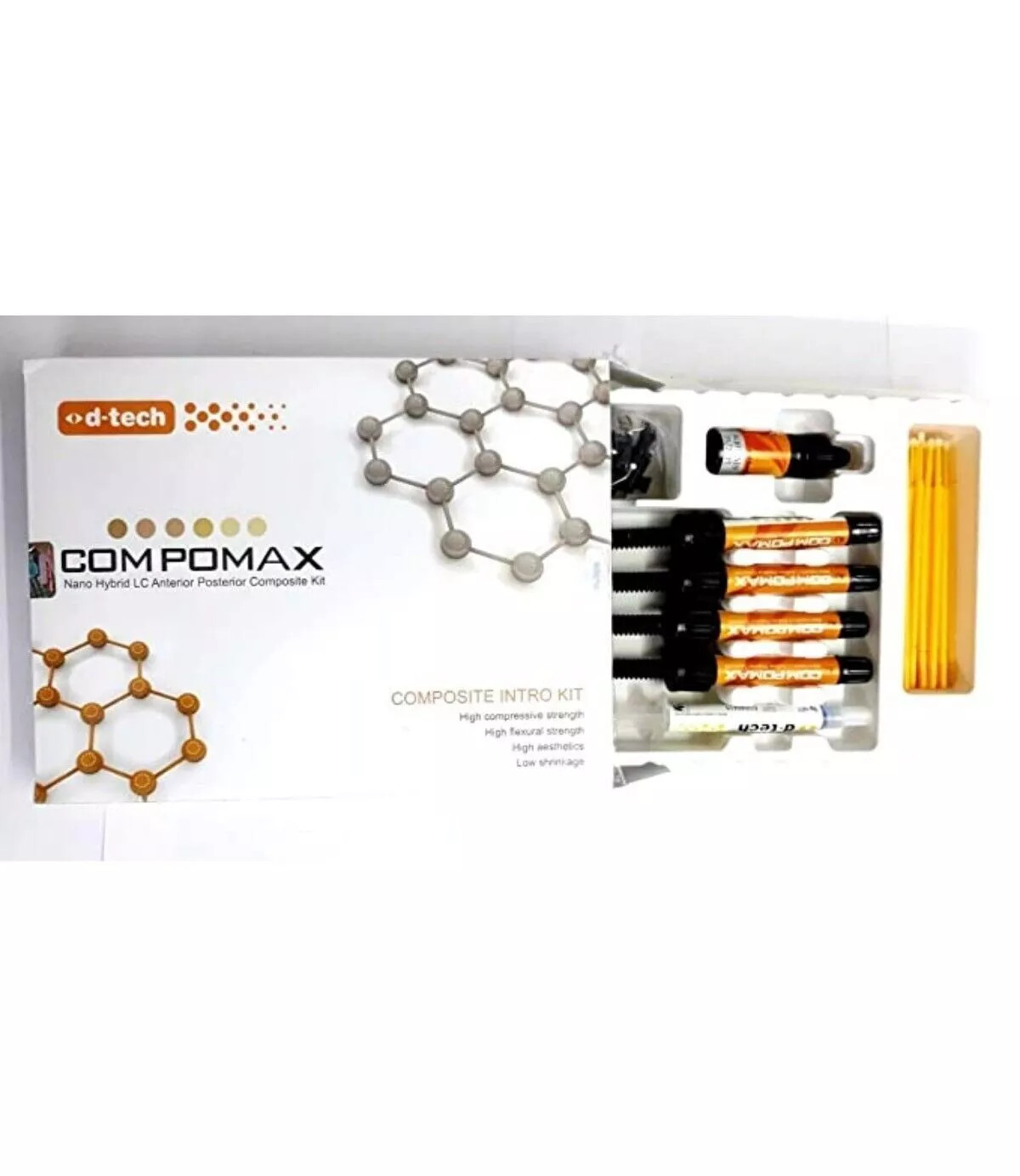 D-Tech Compomax Restorative Nano Hybrid LC Anterior – Posterior Composite Kit