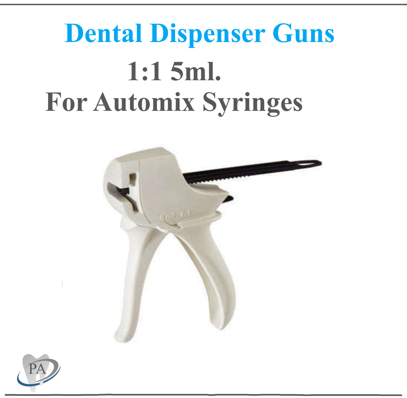Dental Gun Dispenser Gun For VPS, C&B, Core Material Compule Dispenser, Automix