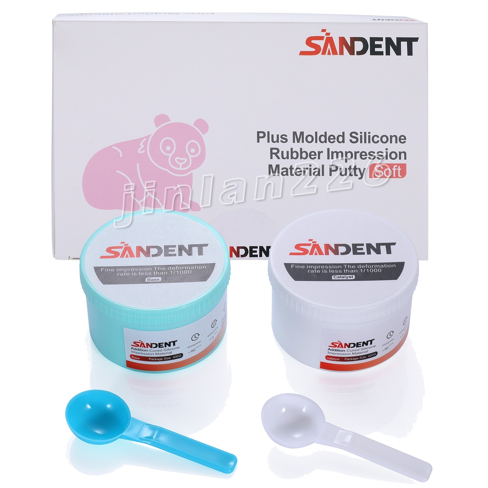 USA Dental Putty Fast Set 2*400G PVS VPS Impression Silicon Material Base