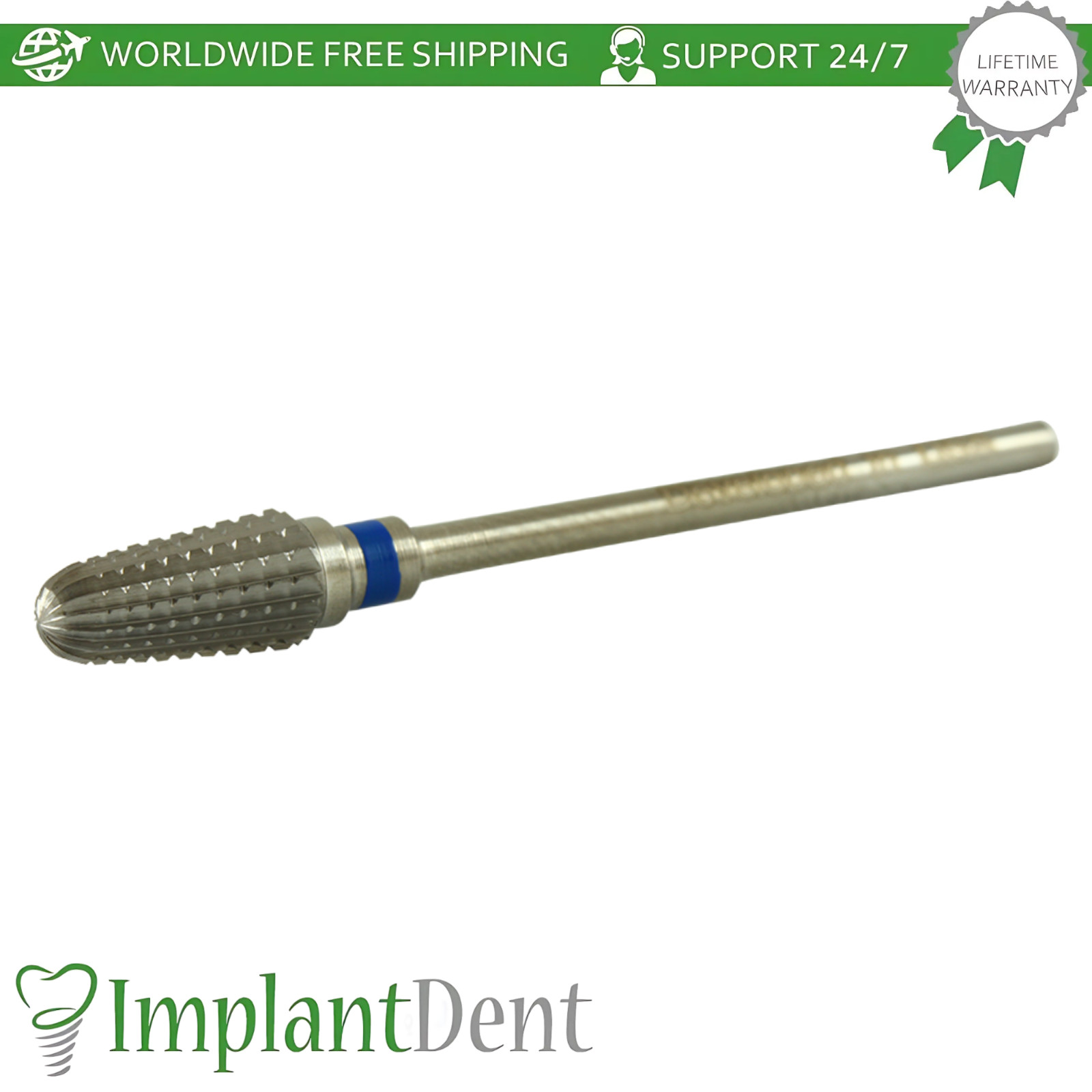 Dental Spiral Cut Standard Grit Carbide Ø6.0mm x 12mm Bur 5001204 Dentistry Tool