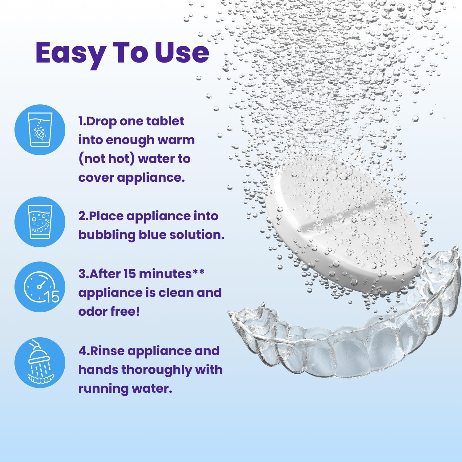 Retainer Brite – Cleaner Tablets for 120 Count (Pack of 1)
