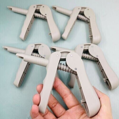 5Pc Dental Composite Gun Dispenser Applicator for Unidose Compules/Carpules Gray
