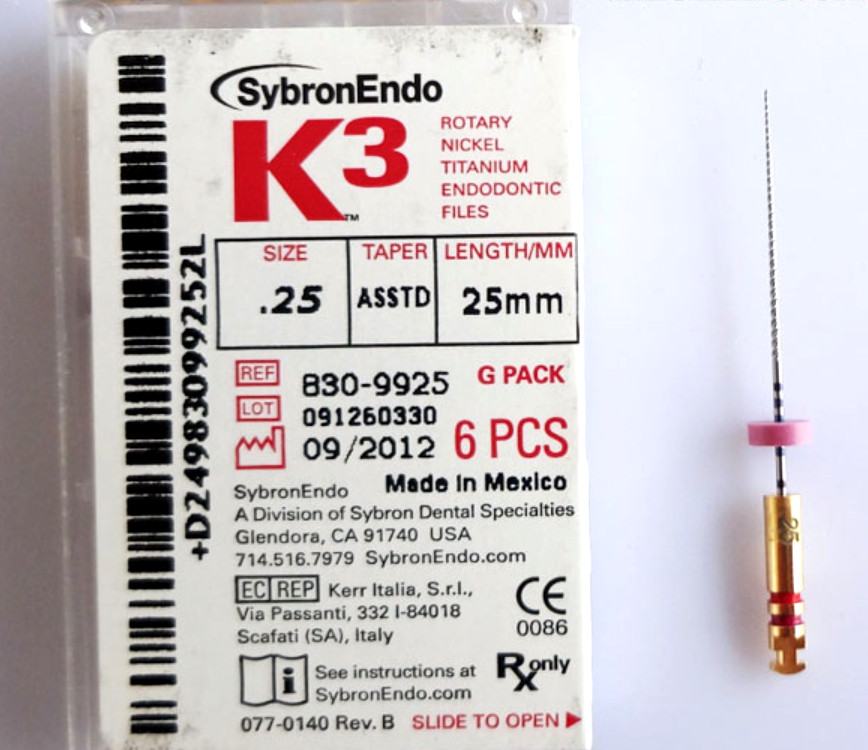 Kerr Sybron Endo K3 Niti File 25mm G Pack 6 Files