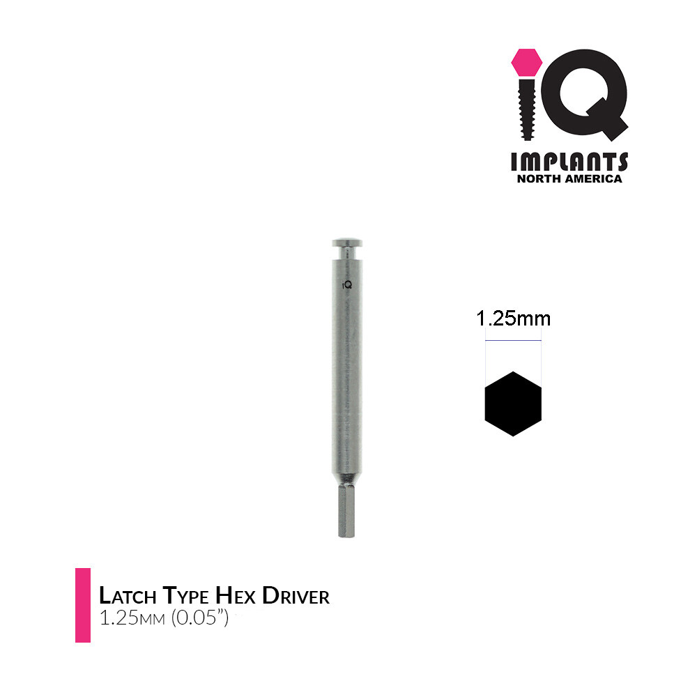IQ USA Hex Driver Latch Type for Low Speed, 1.25mm (0.05″), Short