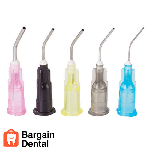 Pulp Dent type Dental Pre-Bent Delivery Needle Tips for Flowable & Etchant