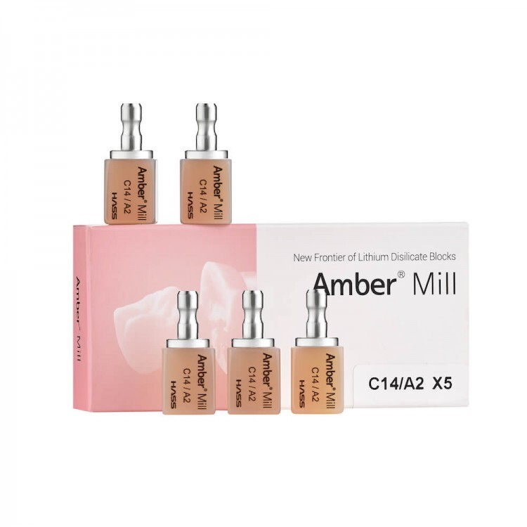 Amber Mill Lithium Disilicate CAD/CAM Blocks Size: 12 X 14 X 18