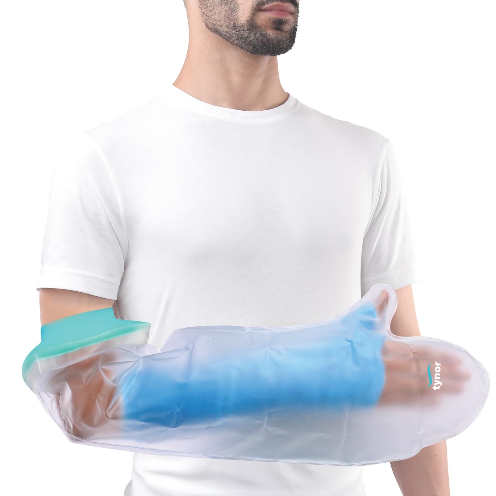 TYNOR Cast Cover Arm, White, Universal Size, 1 Unit