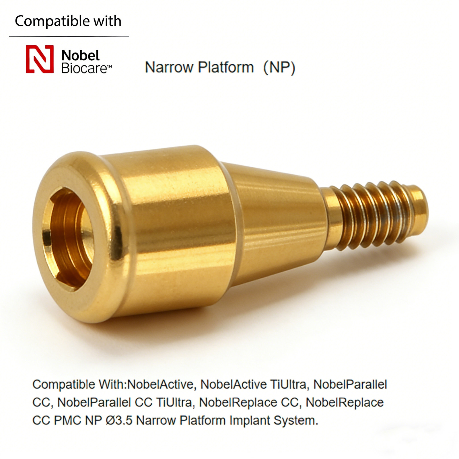 Locator Overdenture Abutment Fits Nobel Active Conical Connection NP/RP Platform