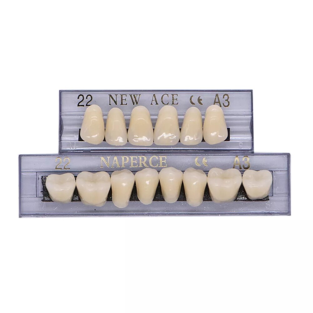 168pcs Acrylic Resin A1/A2/A3 Dental Denture Teeth Upper Lower Shade 22#/23#/24#
