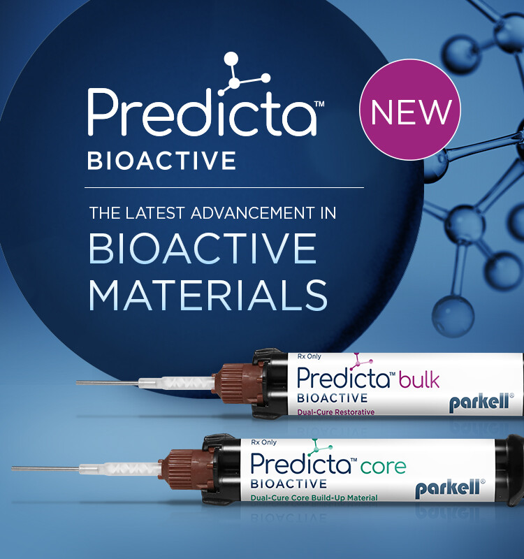 PARKELL Predicta Bioactive Core-Stackable Tooth Shade A2/B2 1x 5mL Syringe +Tips