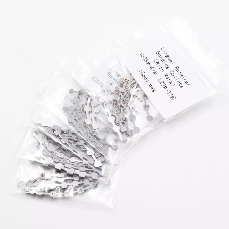 10Pcs/Pack Dental Bonding Splints Lingual Retainer upper:38#-47#,lower:29#-37#