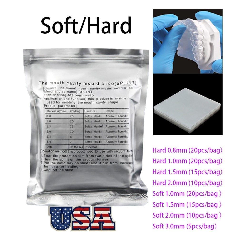 Dental Orthodontic Splint Retainer Vacuum Forming Sheet Thermoforming Soft/Hard