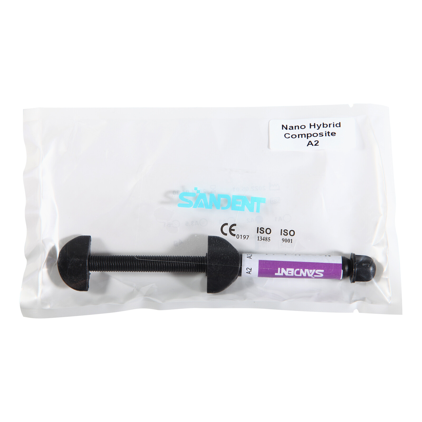 Dental Micro Hybrid Composite Light Cure Hybrid Resin Composite Syringe Shade A2