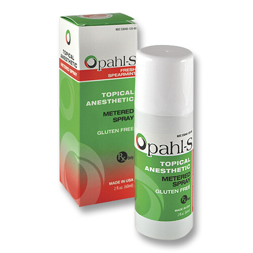 Opahl-S 60ml Benzocaine Oral Anesthetic Metered Spray +15 Tips Spearmint 2025-03