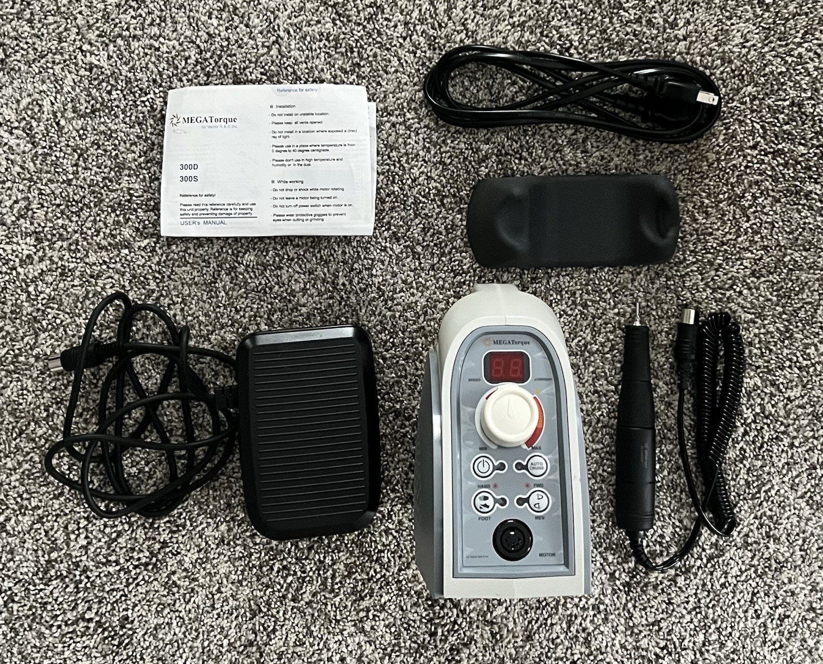 Vector MegaTorque Electric Lab Handpiece w/ foot pedal