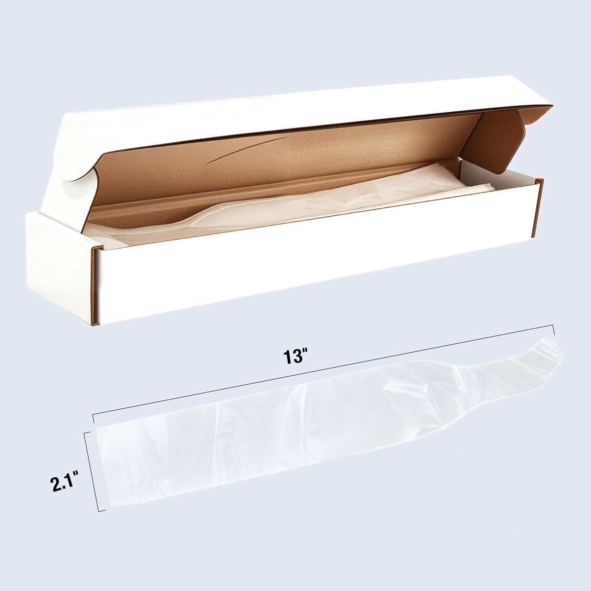 500Pcs Dental Disposable Sleeves Clear Covers for LED Curing Light Lamp 13×2.1″