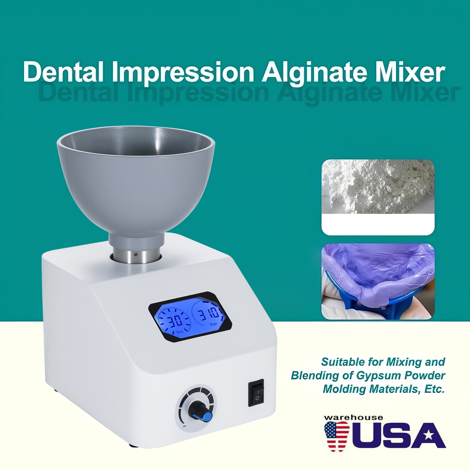DENTAL LAB IMPRESSION MATERIAL ALGINATE MIXER 110V US SHIPPING from ds