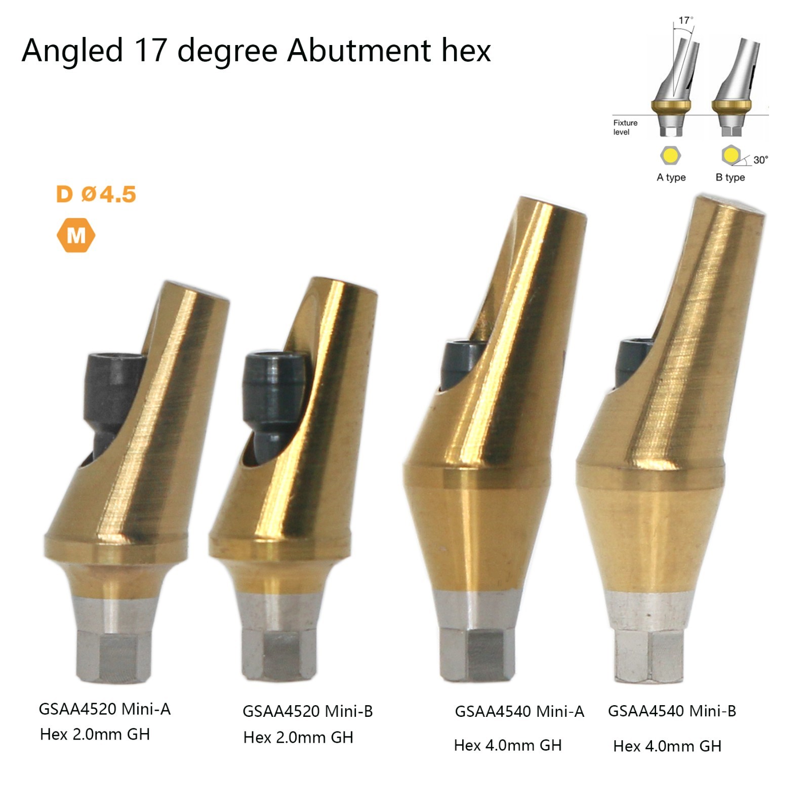 Hiossen Mini Titanium abutment Zest locator Straight Transfer Healing abutment