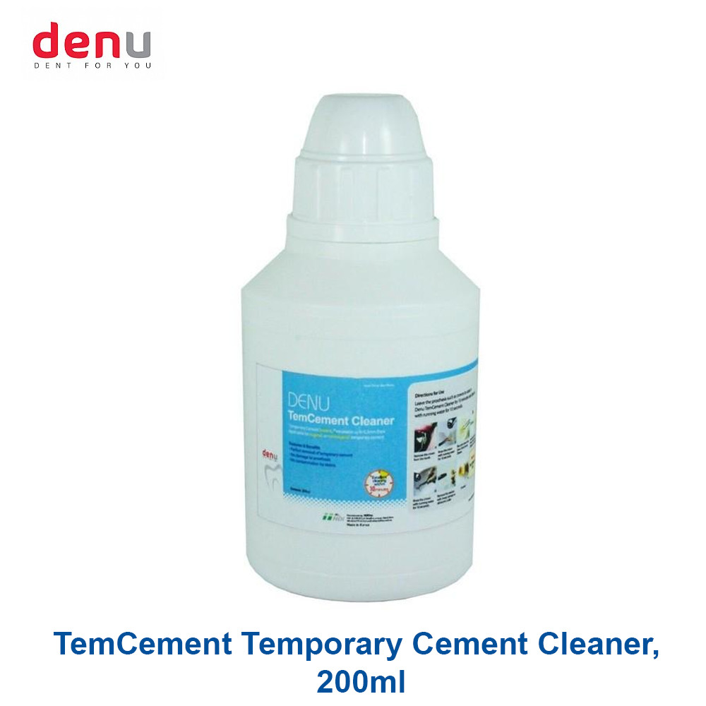 Dental HDI DENU TemCement Temporary Cement Cleaner 200ml Cleaning Solution