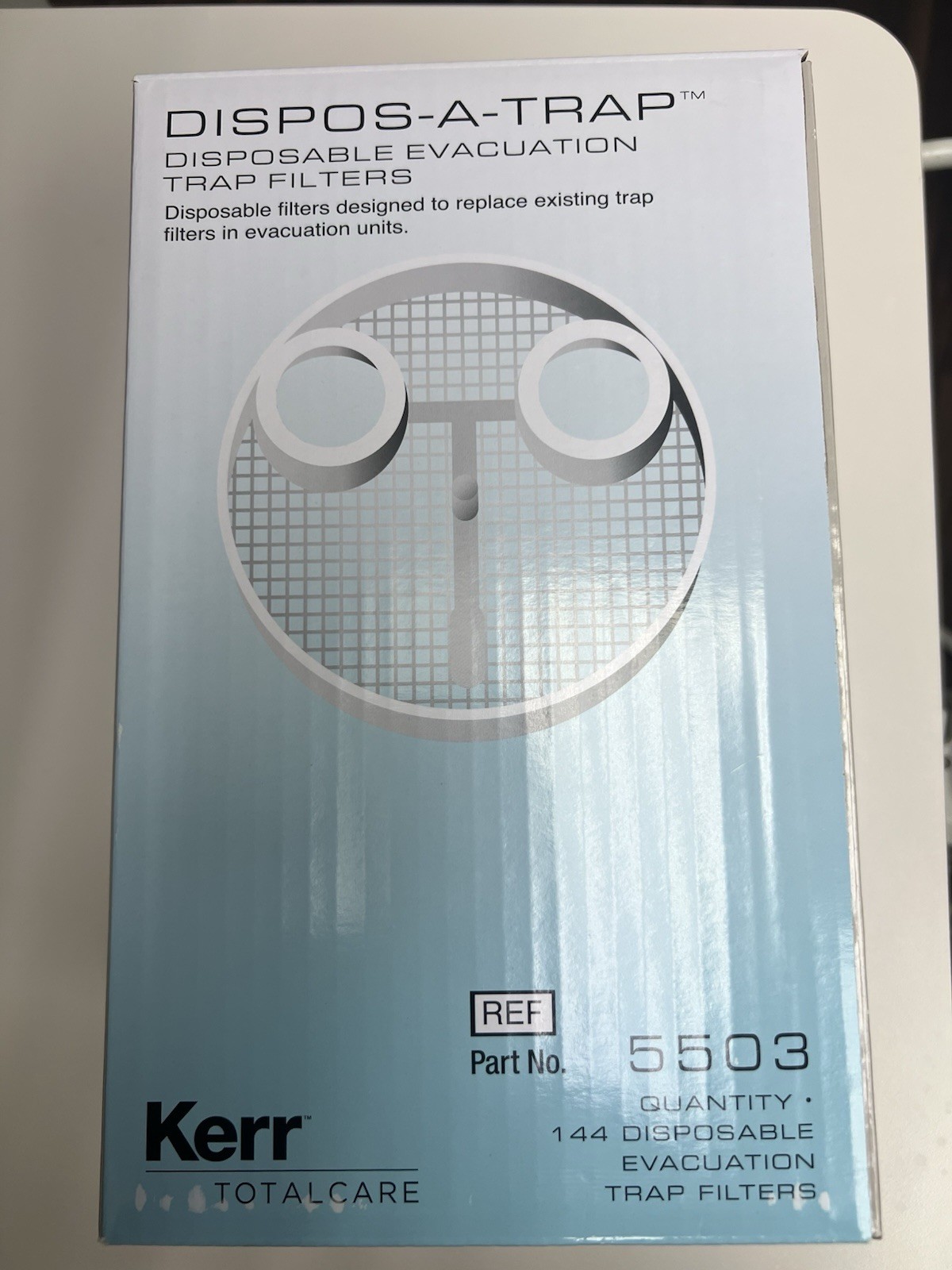Kerr TotalCare DISPOS-A-TRAP 5503 1 7/8 EVACUATION TRAPS 144/bx