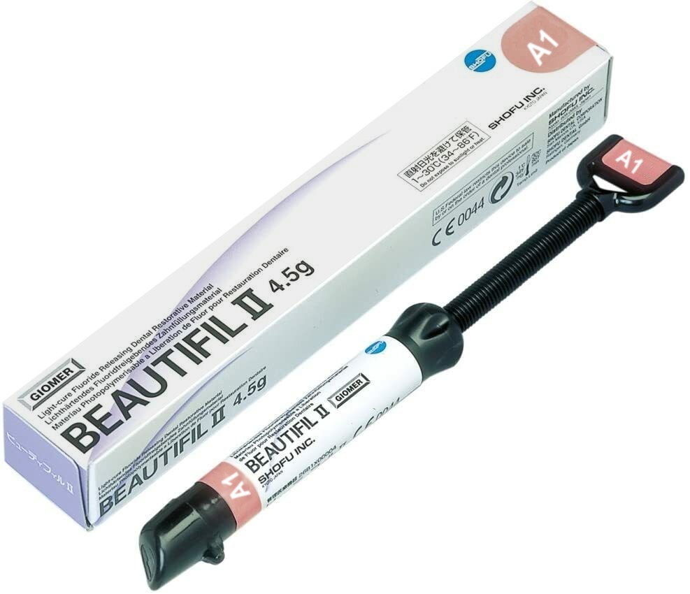 Shofu Dental 1401 Beautifil II Universal Nano-Hybrid Composite Syringe A1 4.5 Gm
