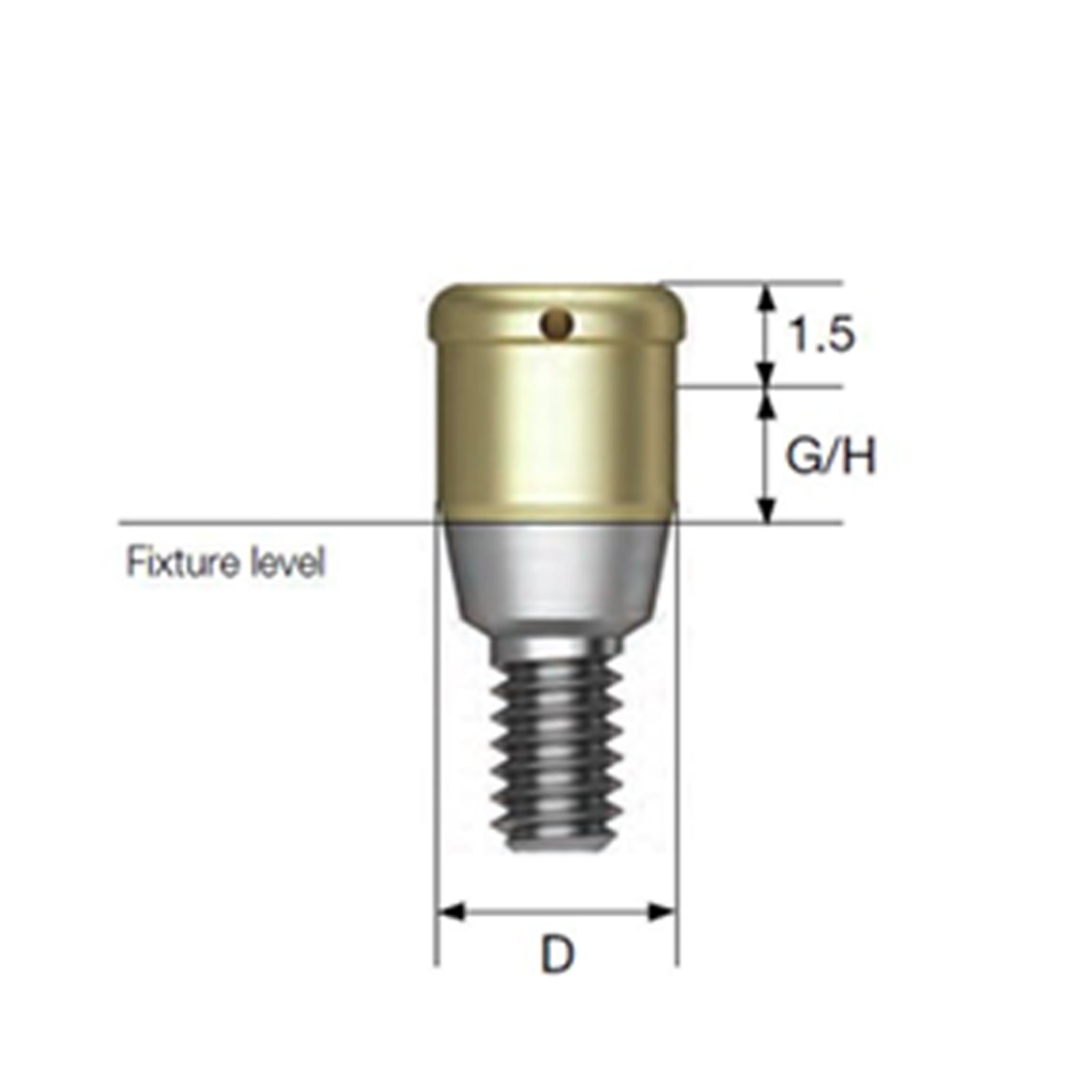 Dental Ti Locator Overdenture Abutment Fits Hiossen Osstem Mini 3.2 GH 1.0-6.0mm