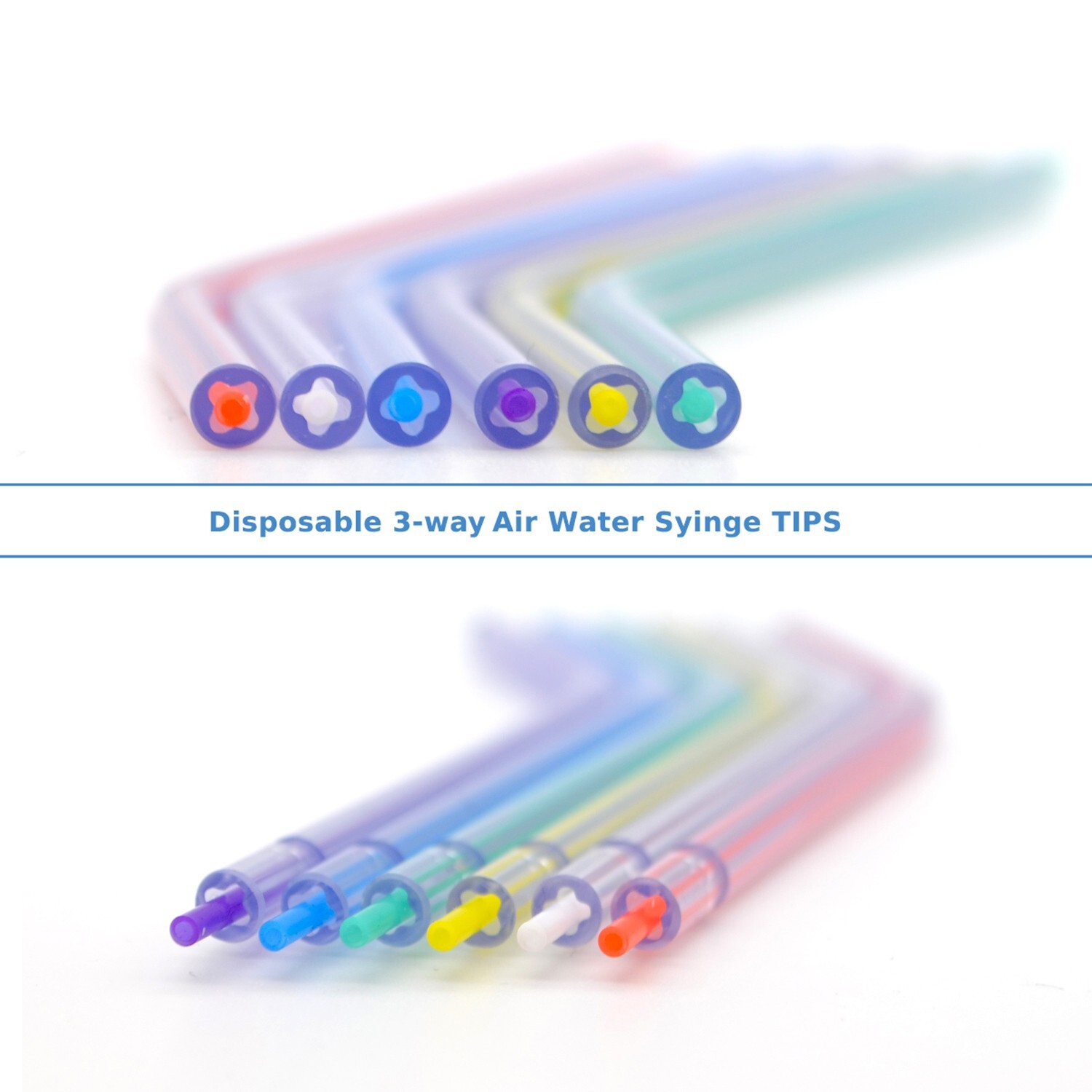 2000 Dental Disposable 3 way Air Water Syringe Tips- Spray Tips Triple Nozzles