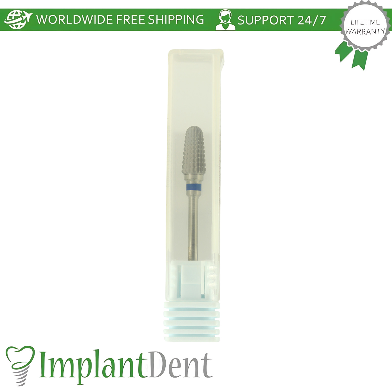 Dental Spiral Cut Standard Grit Carbide Ø6.0mm x 12mm Bur 5001204 Dentistry Tool