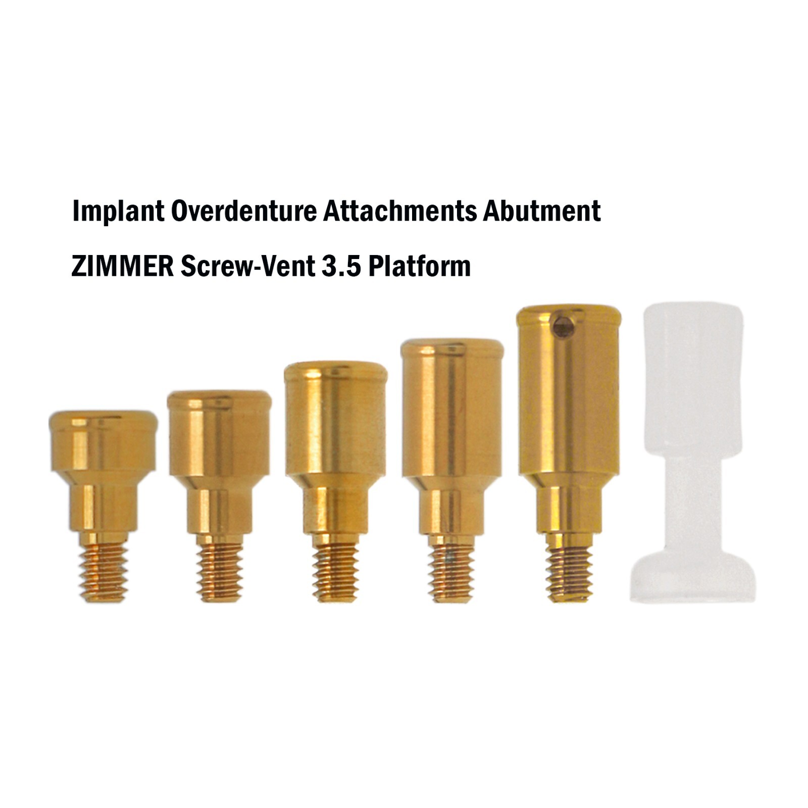 US Implant L0cator Dental Zimmer PA 3.5mm Abutments + PEEK Caps Tool 1-5mm Set