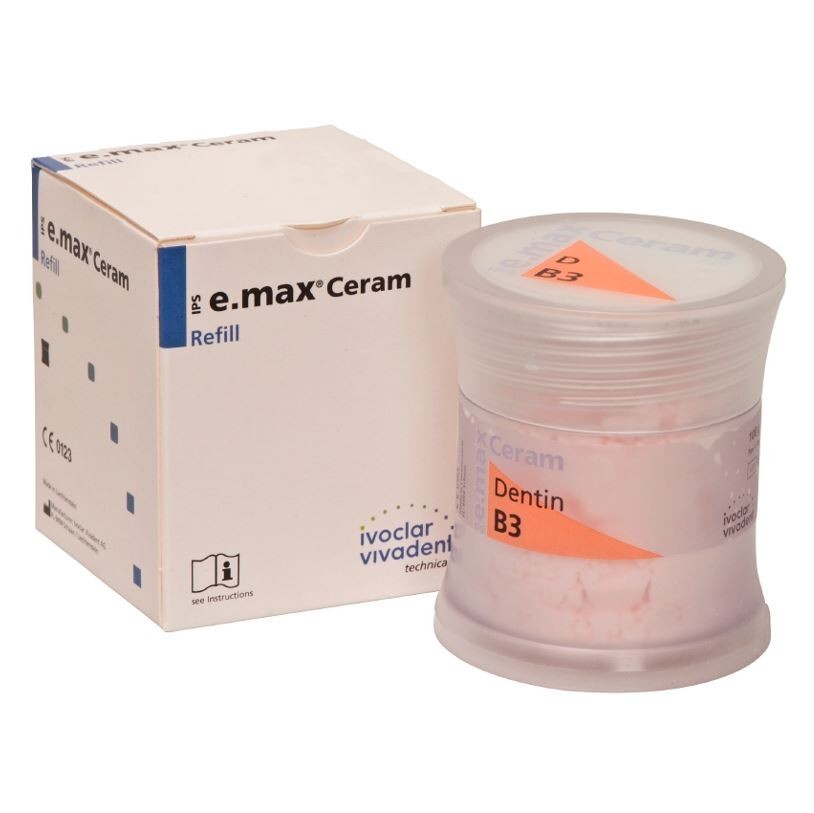 *1-Piece* Ivoclar Vivadent IPS e.max Ceram B3/TI 1 Dentin A-D 20g Refill 596965