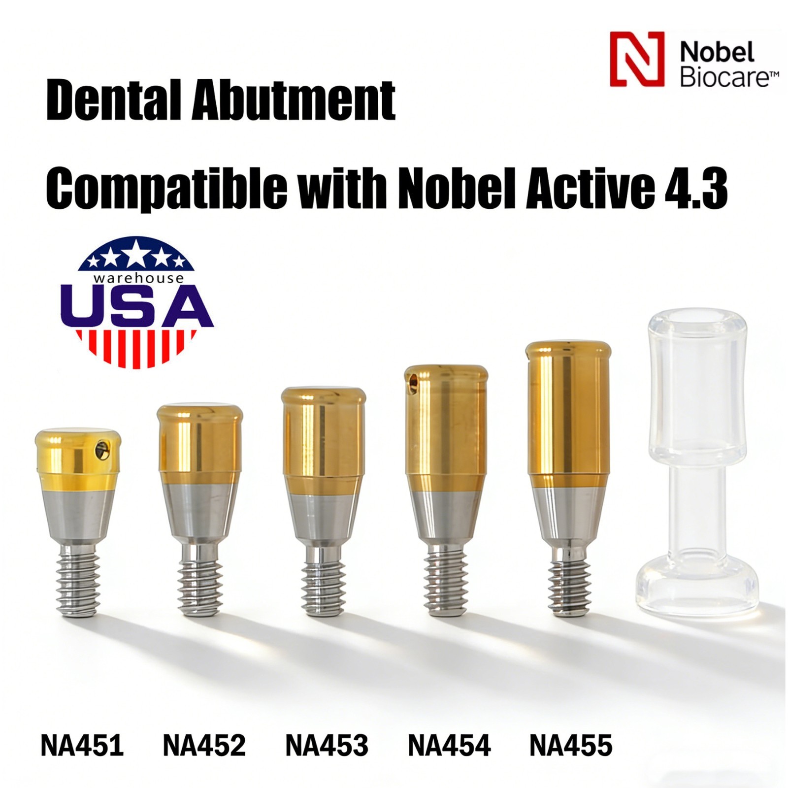 US Fit Nobel Active Locator Attachment Tapered Abutment NP/RP Conical Connection